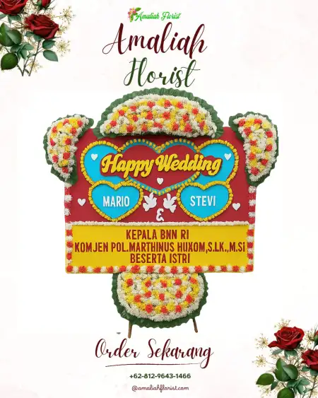 Papan Bunga Pernikahan Kihiyang